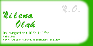 milena olah business card